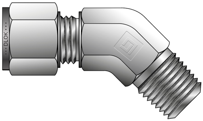 Male 45° Elbow NPT (For Metric Tube)